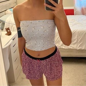 FLORAL CROPPED TUBE TOP